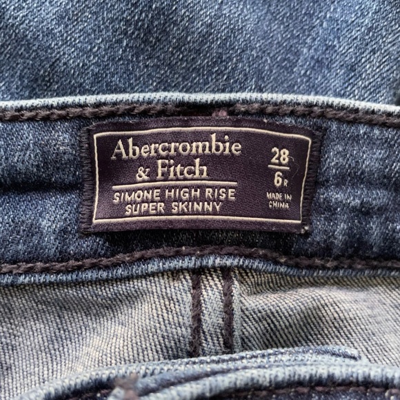 Abercrombie and Fitch Jeans Simone High Rise Super Skinny Distressed Size 28 6 - Picture 6 of 8
